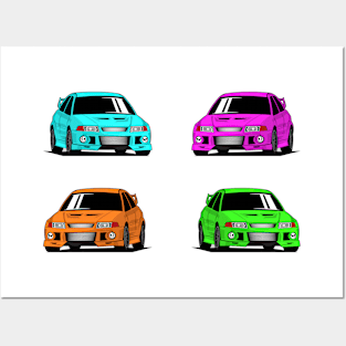 X4 Mitsubishi Lancer Evolution VI Posters and Art